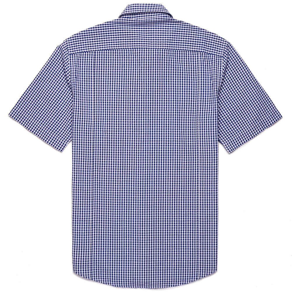 SHIRTS Man REPSOLD CLASSIC BLUE MEDIEVAL-WHITE CHECKED Dressed Front (jpg Rgb)	