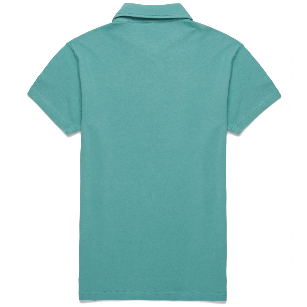 Polo Shirts Woman AMY Polo GREEN MINERAL BLUE Dressed Front (jpg Rgb)	