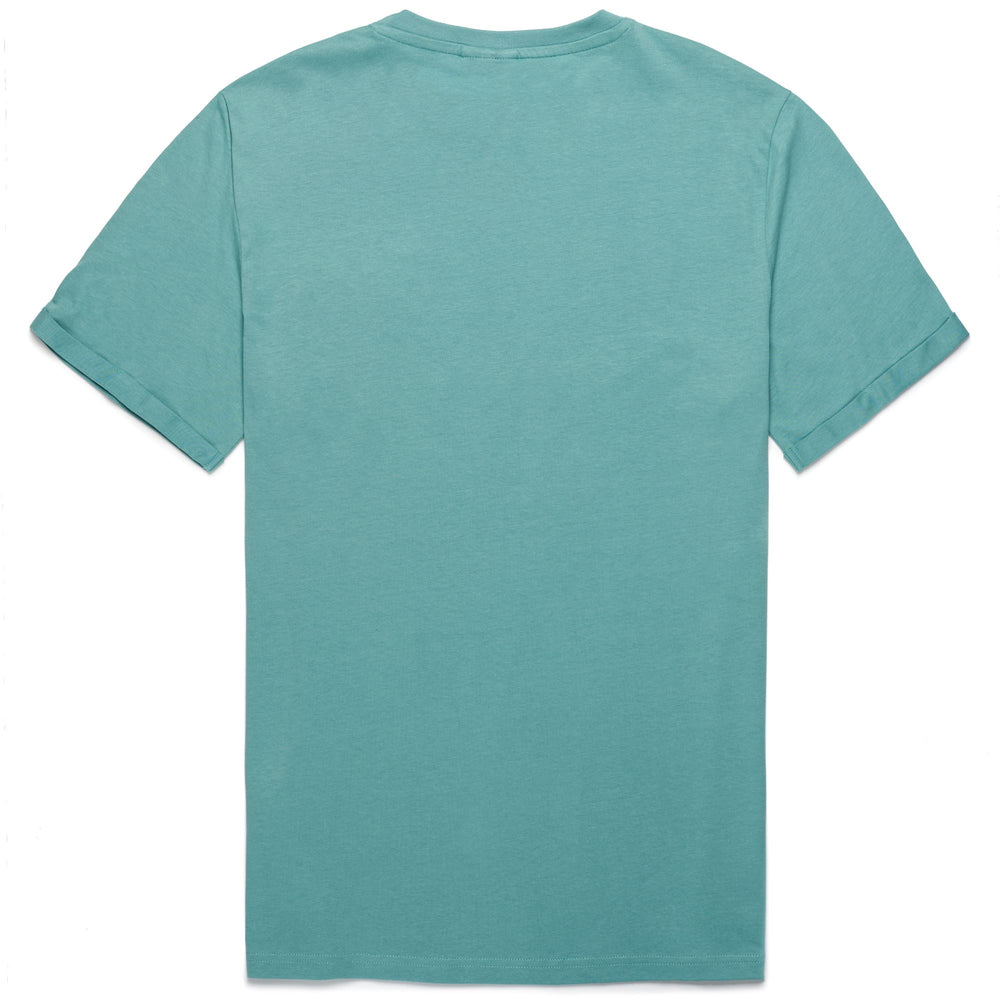 T-ShirtsTop Man HARU T-Shirt GREEN MINERAL BLUE Dressed Front (jpg Rgb)	