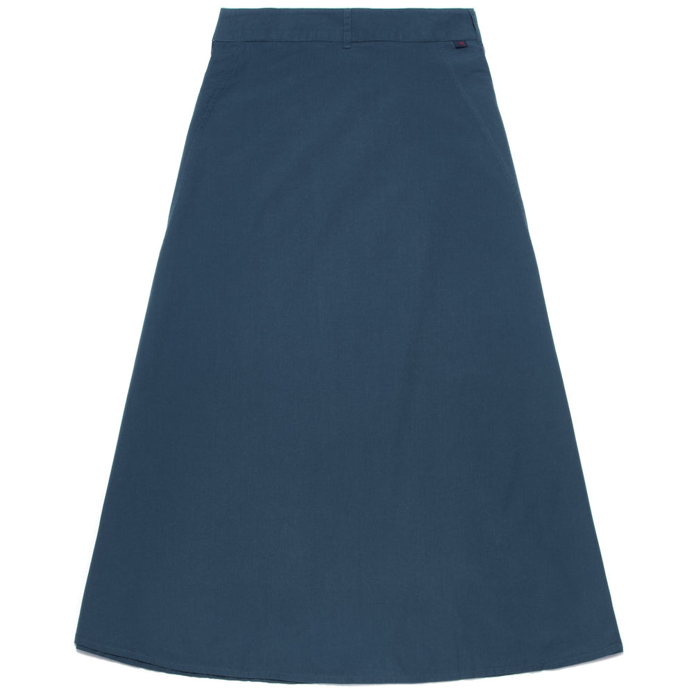 Skirts Woman MUNA Long BLUE MAJOLICA Dressed Front (jpg Rgb)	