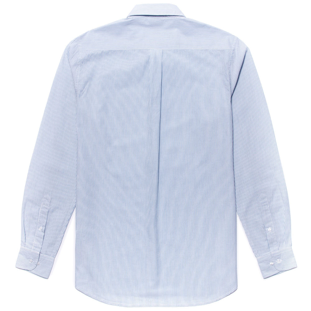 SHIRTS Man NEW WANLEY Button  Down SKY-WHITE STRIPED Dressed Front (jpg Rgb)	
