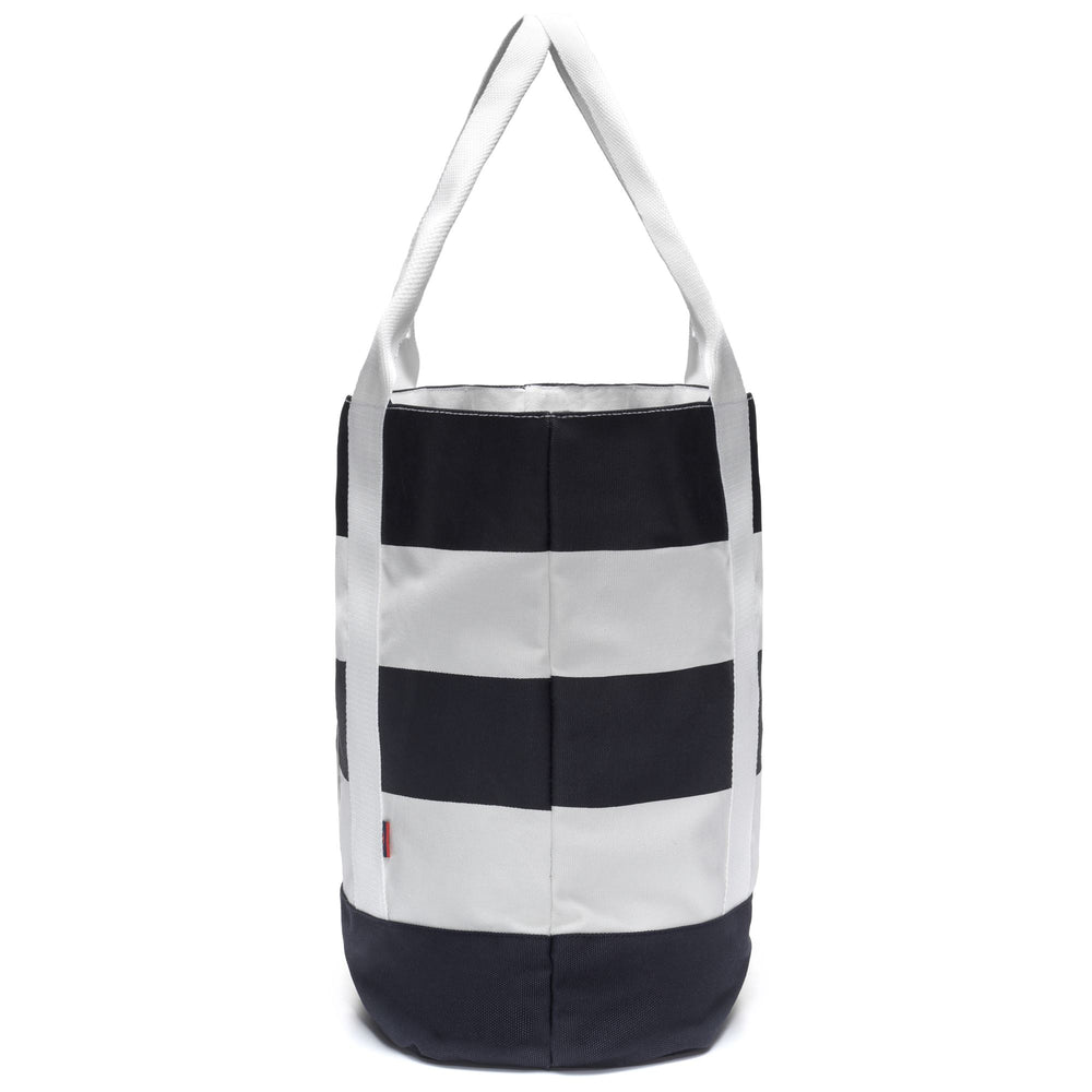 Bags Woman HEATHER STRIPES Shopping Bag BLUE NAVY - WHITE - RED TRUE Dressed Front (jpg Rgb)	