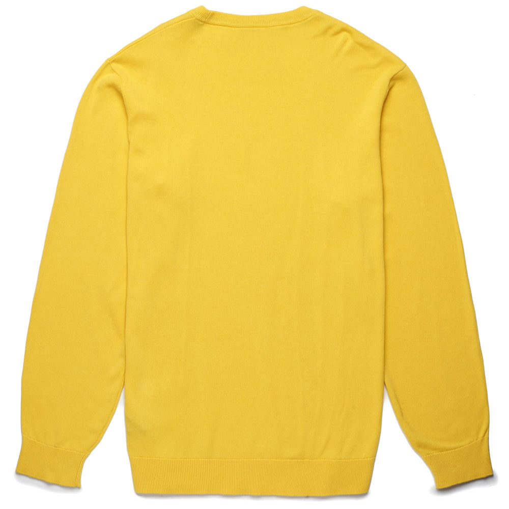 KNITWEAR Man NOLLIVER Pull  Over YELLOW MAIZE - BLUE NAVY Dressed Front (jpg Rgb)	