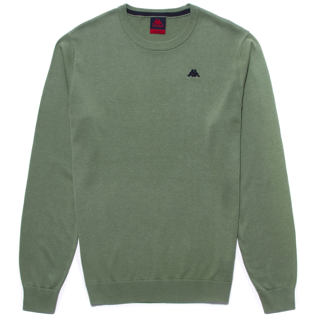 KNITWEAR Man NOLLIVER Pull  Over GREEN HEDGING - BLUE NAVY Photo (jpg Rgb)			
