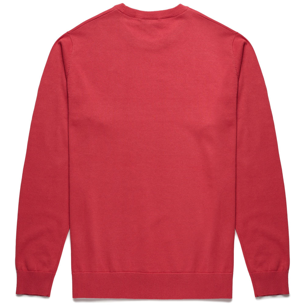 KNITWEAR Man NOLLIVER Pull  Over RED CRANBERRY - BLUE NAVY Dressed Front (jpg Rgb)	