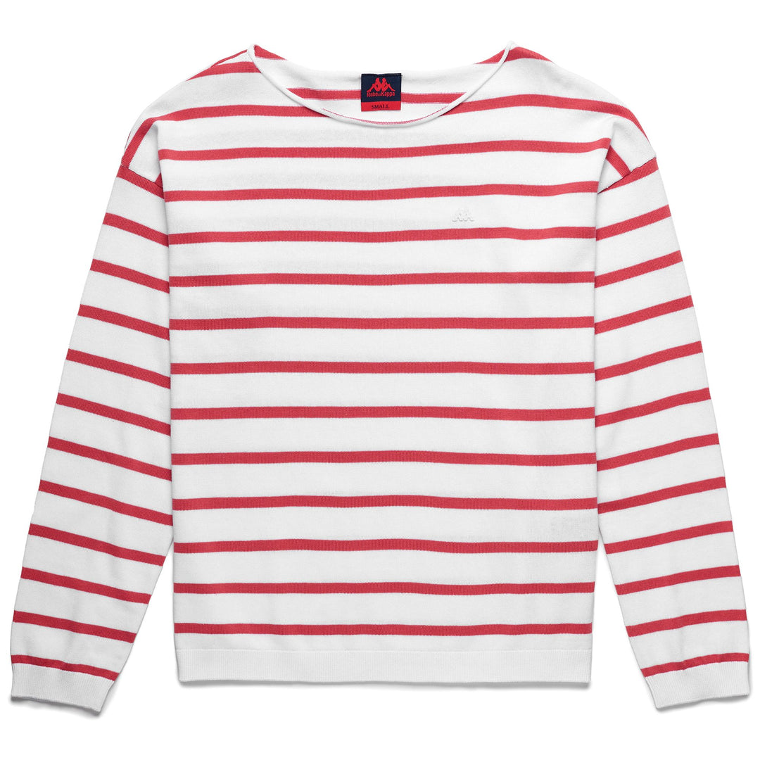 KNITWEAR Woman HAKIRA Pull  Over WHITE - RED CRANBERRY Photo (jpg Rgb)			