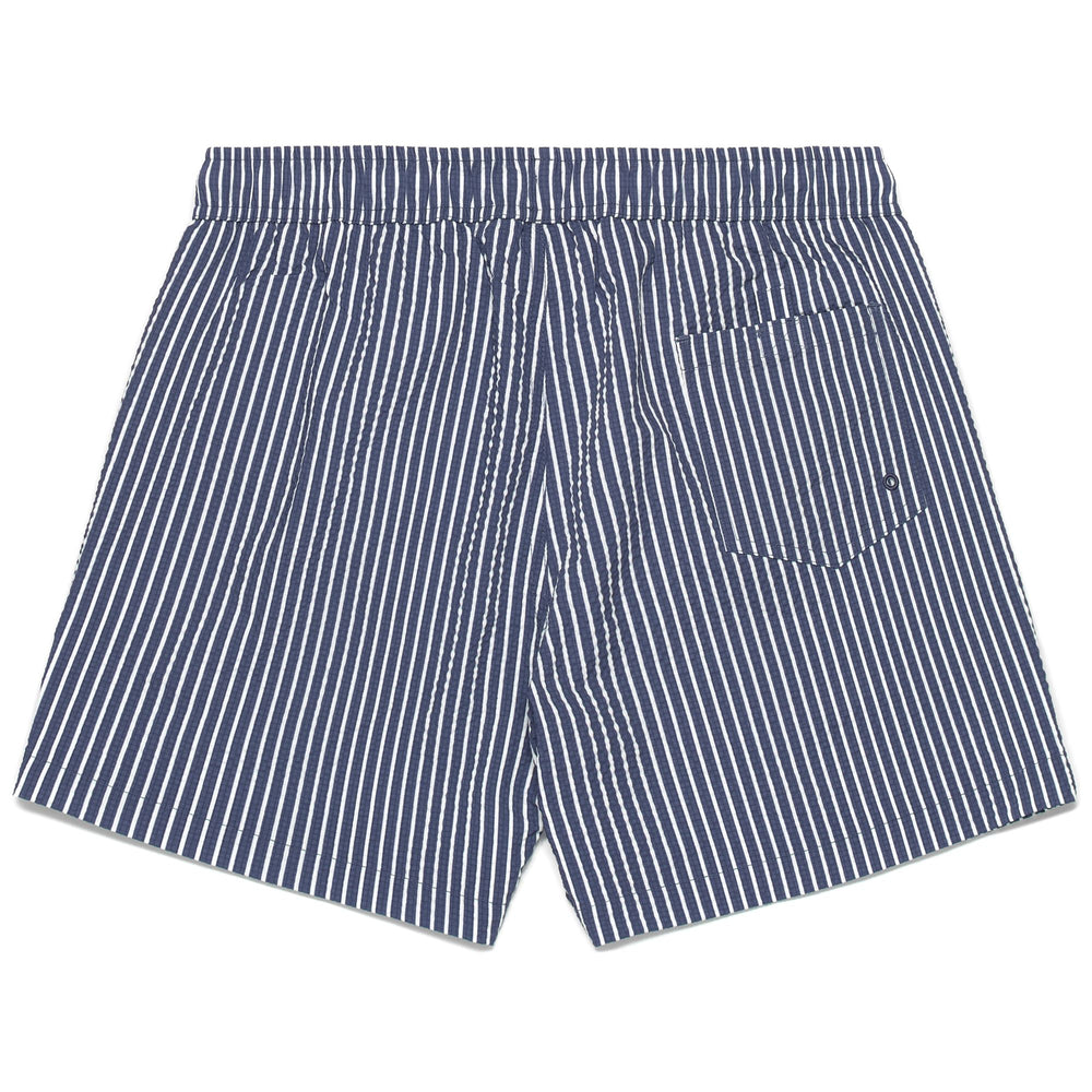 Bathing Suits Man MARC Swimming Trunk WHITE - BLUE FIORD Dressed Front (jpg Rgb)	