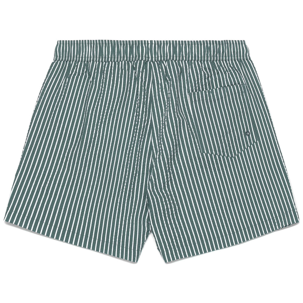 Bathing Suits Man MARC Swimming Trunk WHITE - GREEN MINERAL BLUE Dressed Front (jpg Rgb)	