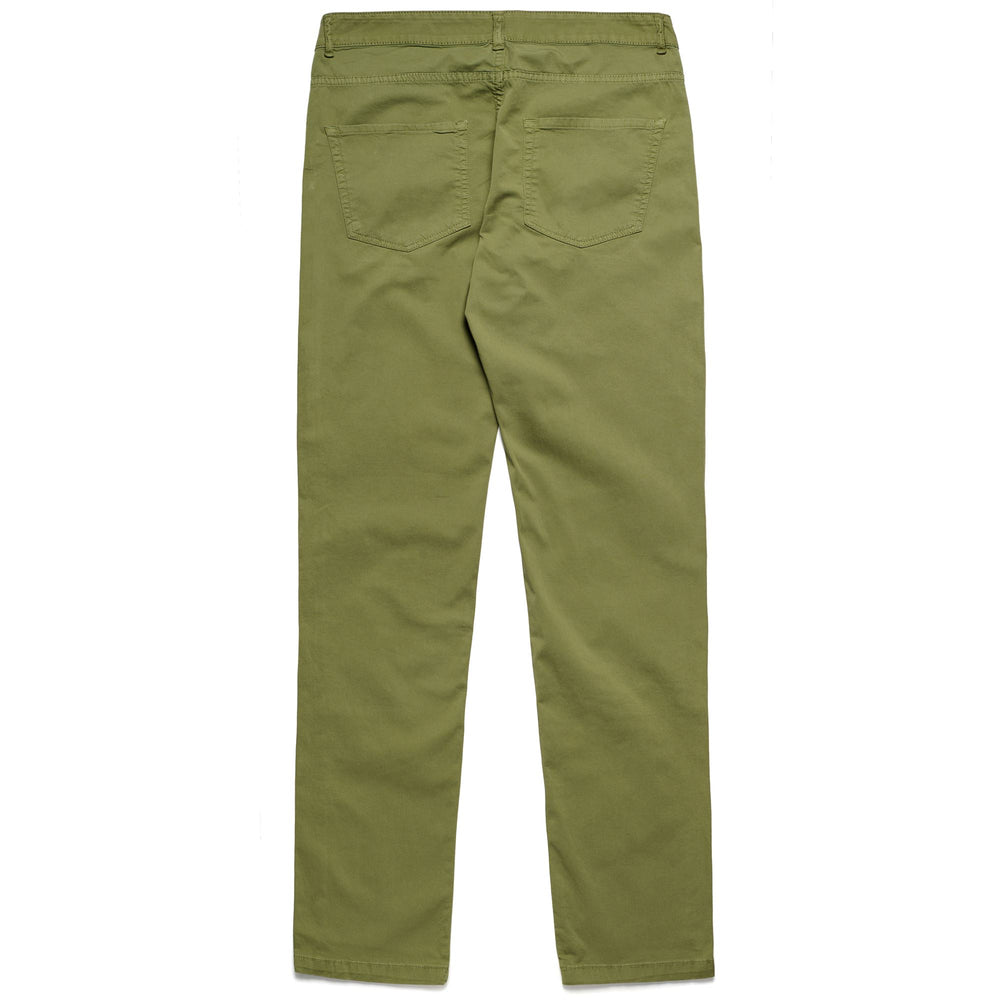 Pants Man PENTY GABARDINE 5 Pockets GREEN OLIVINE Dressed Front (jpg Rgb)	