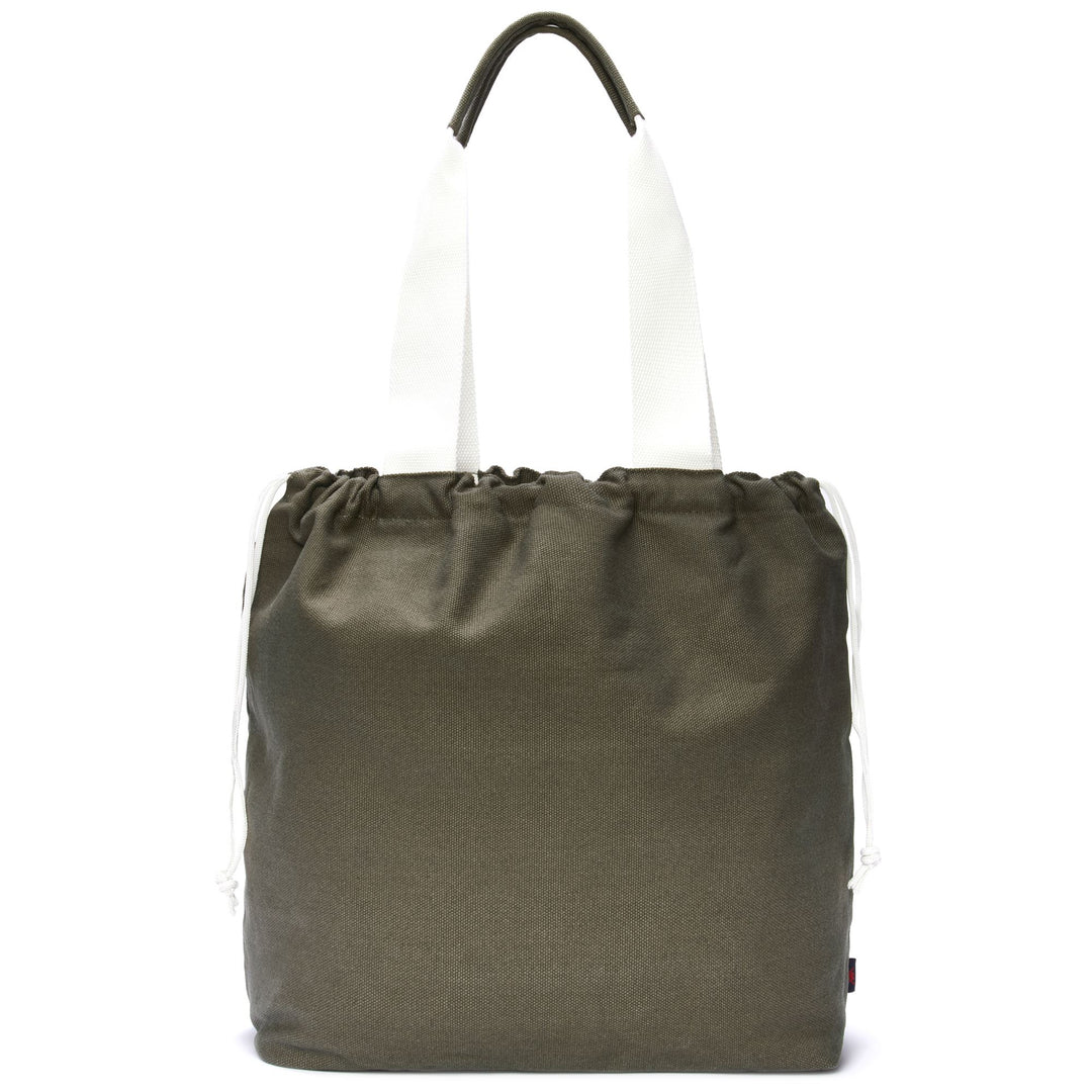 Bags Woman LISETTA CANVAS TOTE BAG GREEN MILITARY - WHITE NATURAL Photo (jpg Rgb)			