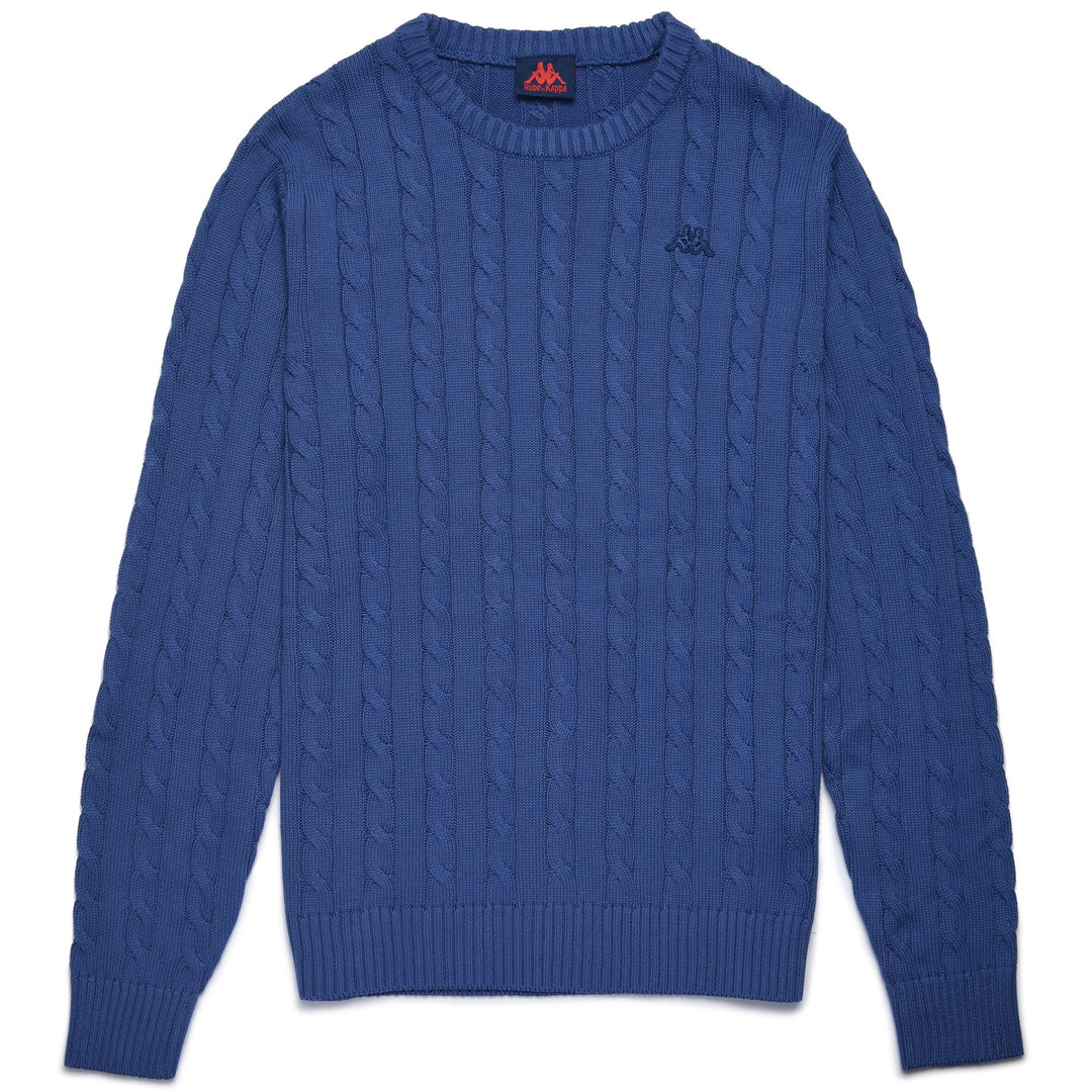 KNITWEAR Man CABLES Pull  Over BLUE DK RIVIERA Photo (jpg Rgb)			