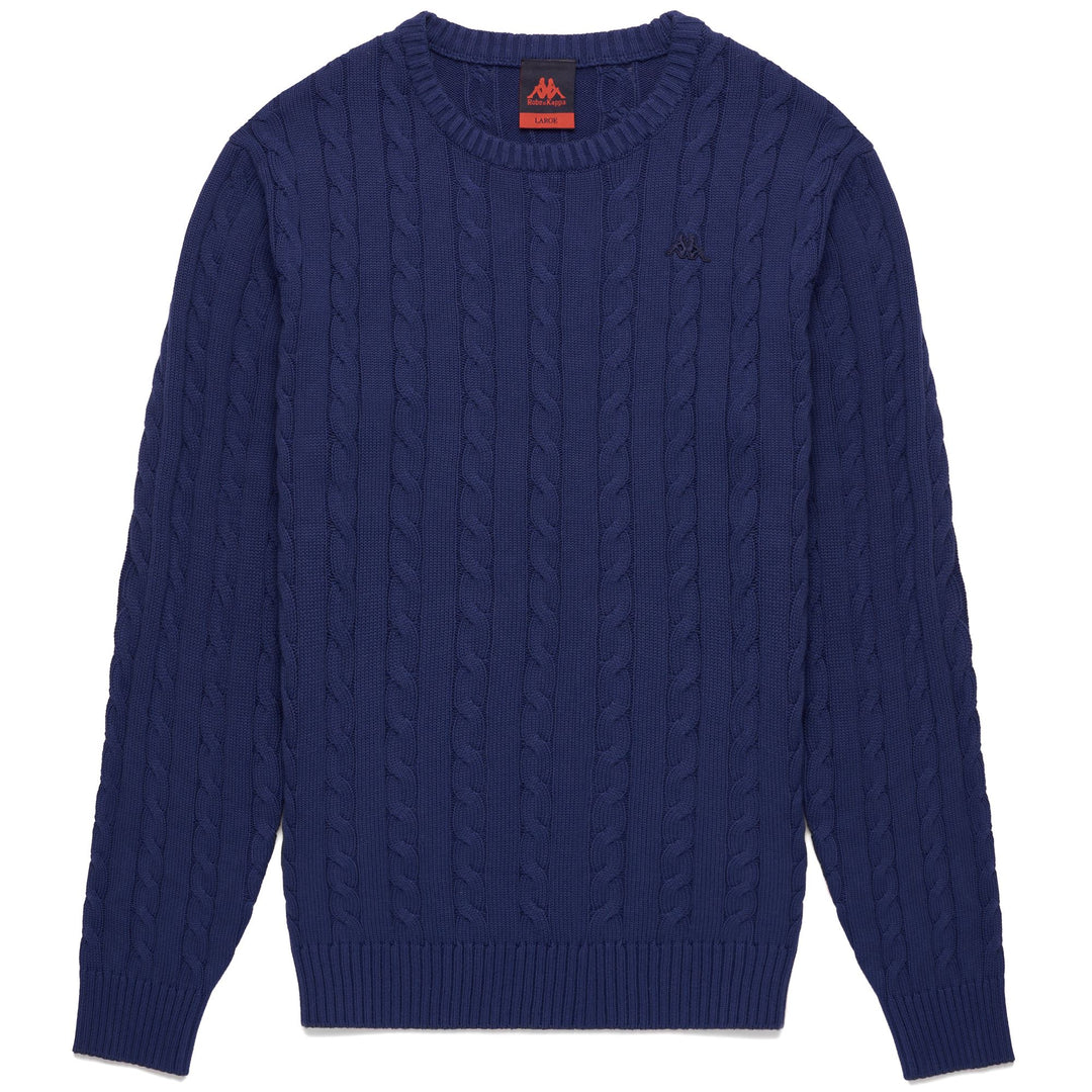 KNITWEAR Man CABLES Pull  Over BLUE TWILIGHT Photo (jpg Rgb)			