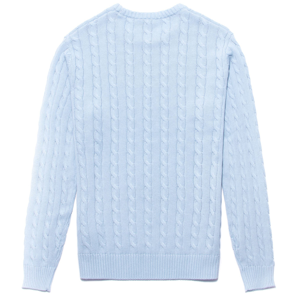 KNITWEAR Man CABLES Pull  Over BLUE LT Dressed Front (jpg Rgb)	