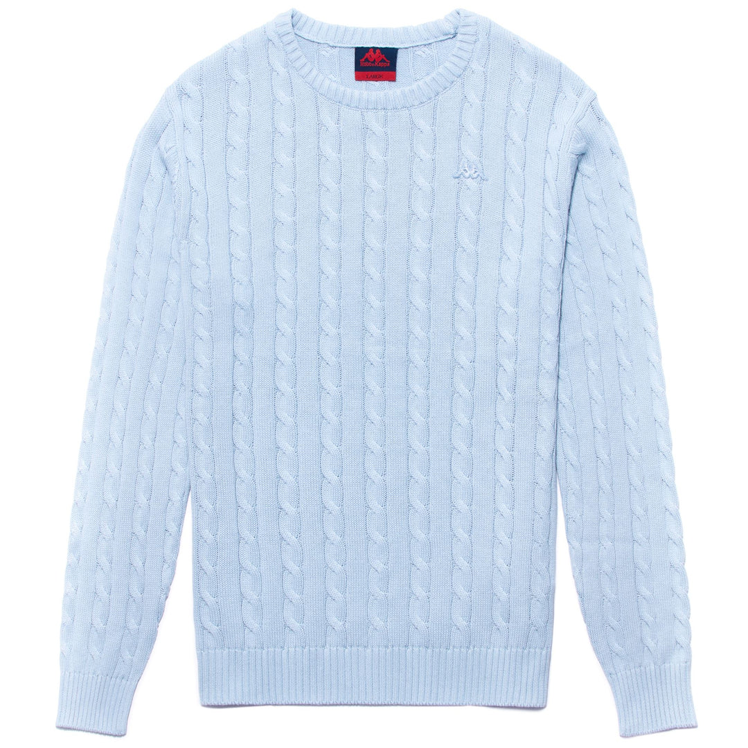 KNITWEAR Man CABLES Pull  Over BLUE LT Photo (jpg Rgb)			