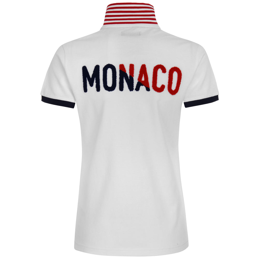 Polo Shirts Woman BLANCHE MONACO Polo White - Blue Navy - Red | robedikappa Dressed Front (jpg Rgb)	