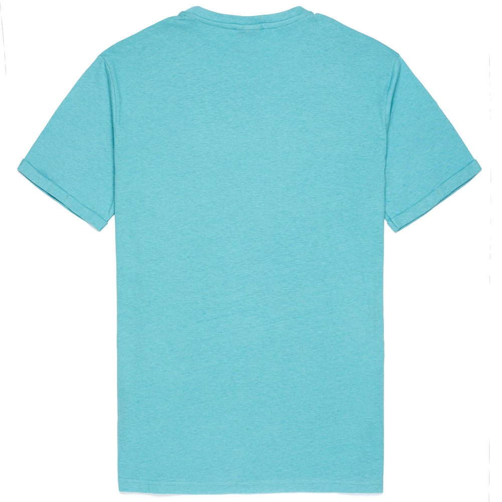 T-ShirtsTop Man GORO T-Shirt GREEN MINERAL BLUE Dressed Front (jpg Rgb)	