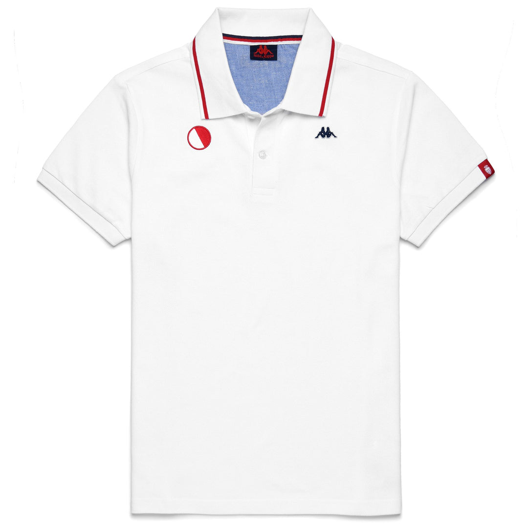 Polo Shirts Man LEN MONACO Polo WHITE - RED Photo (jpg Rgb)			