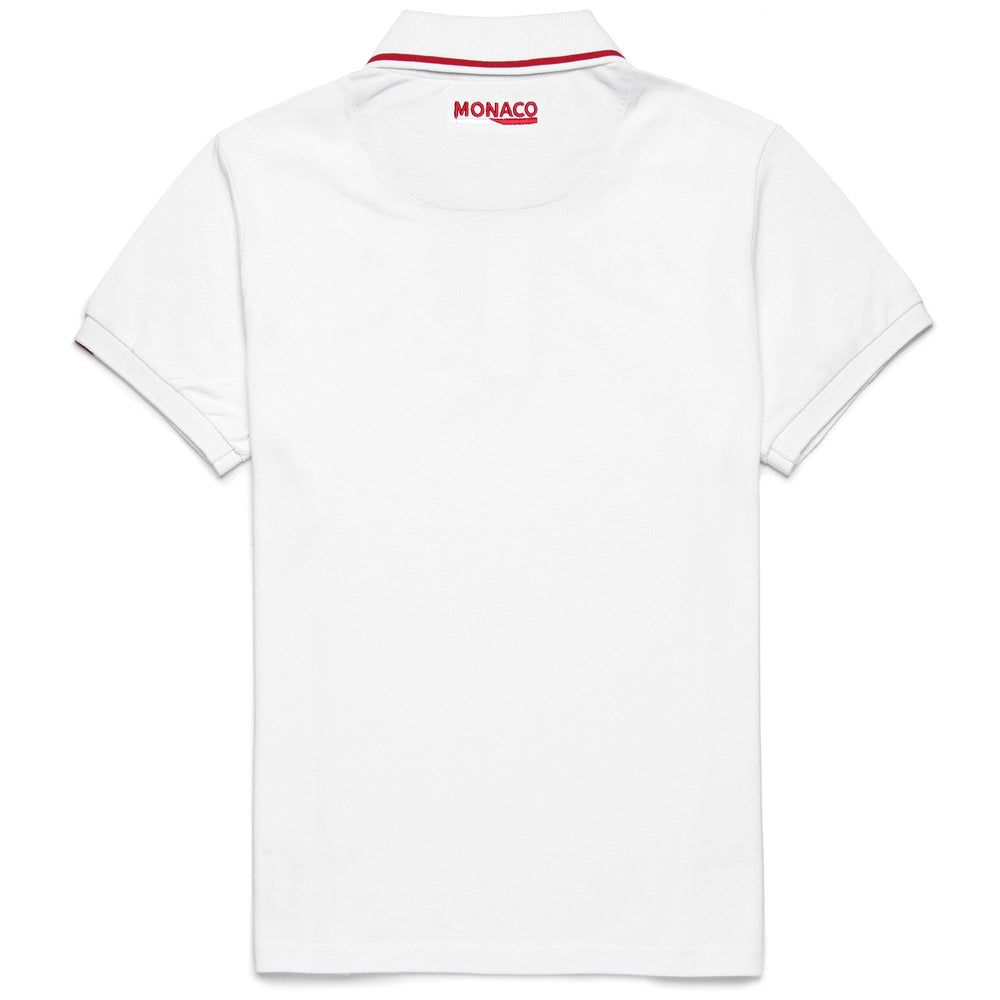Polo Shirts Man LEN MONACO Polo WHITE - RED Dressed Front (jpg Rgb)	