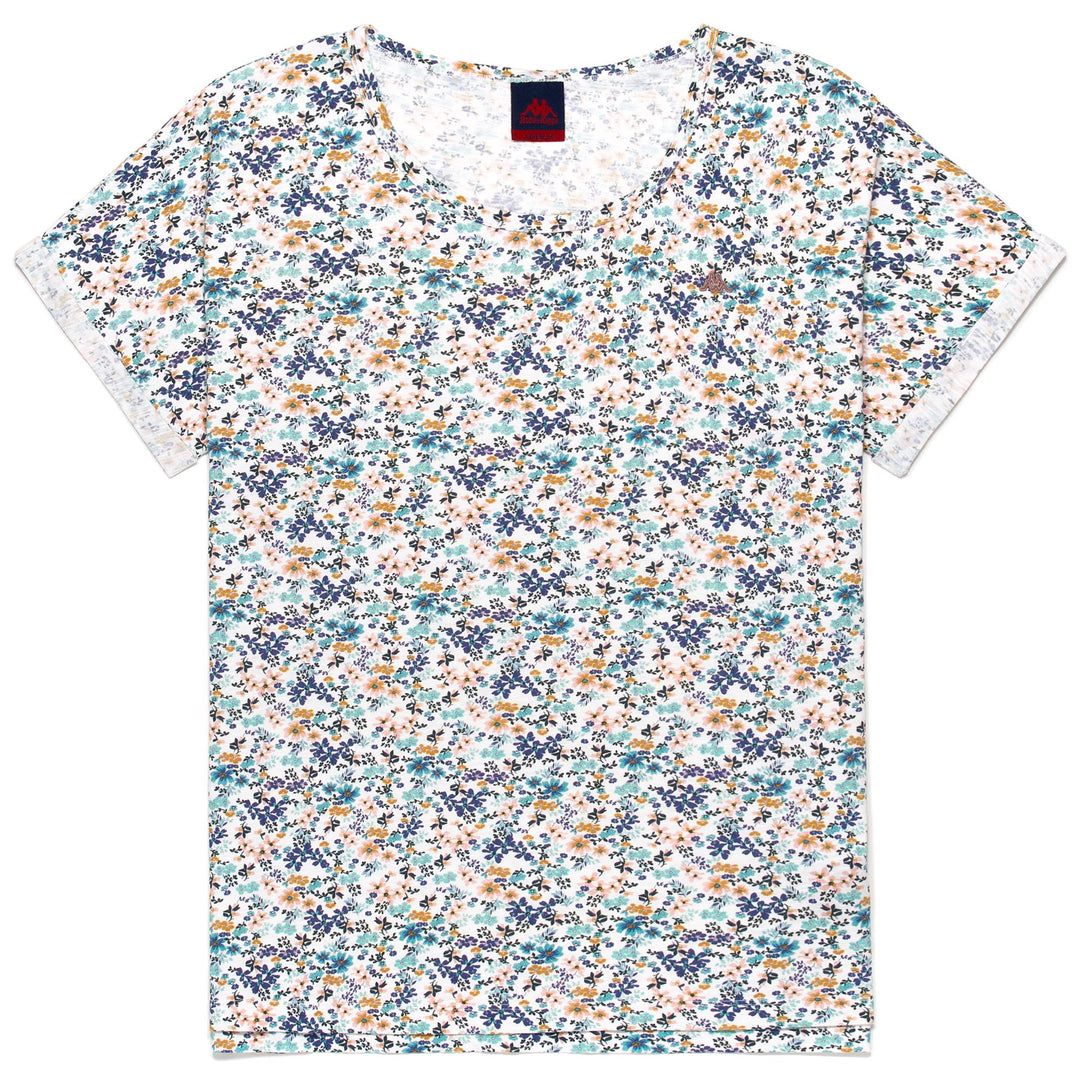 T-ShirtsTop Woman FLOR T-Shirt WHITE-AZURE-BLUE Photo (jpg Rgb)			