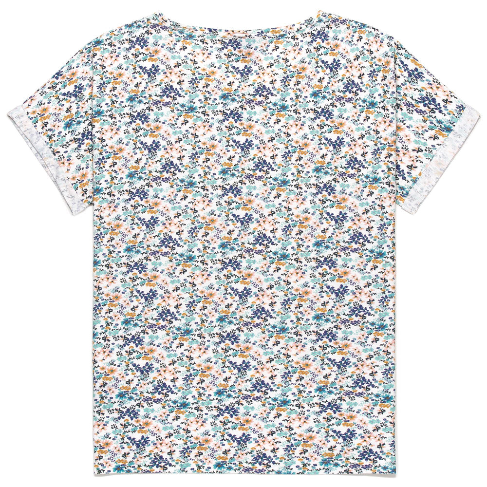 T-ShirtsTop Woman FLOR T-Shirt WHITE-AZURE-BLUE Dressed Front (jpg Rgb)	
