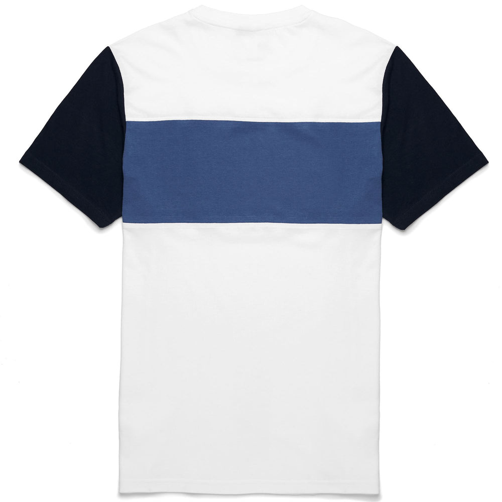 T-ShirtsTop Man ALBIN T-Shirt WHITE - BLUE FIORD - BLUE NAVY Dressed Front (jpg Rgb)	