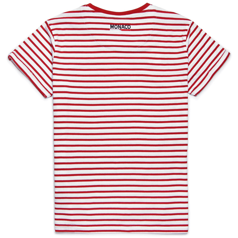 T-ShirtsTop Woman MAELY MONACO T-Shirt WHITE - RED Dressed Front (jpg Rgb)	