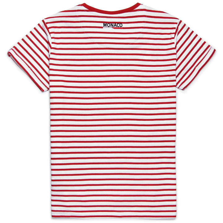 T-ShirtsTop Woman MAELY MONACO T-Shirt WHITE - RED Dressed Front (jpg Rgb)	