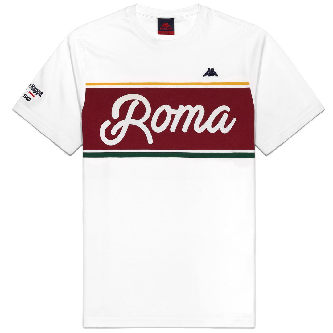 T-ShirtsTop Man EROI JERSEY ROMA STRIPE T-Shirt WHITE-BORDEAUX Photo (jpg Rgb)			