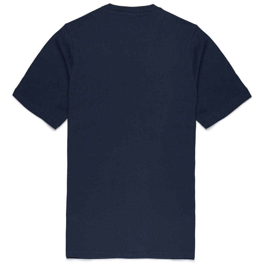T-ShirtsTop Man JAMES T-Shirt BLUE NAVY - RED DAHLIA Dressed Front (jpg Rgb)	
