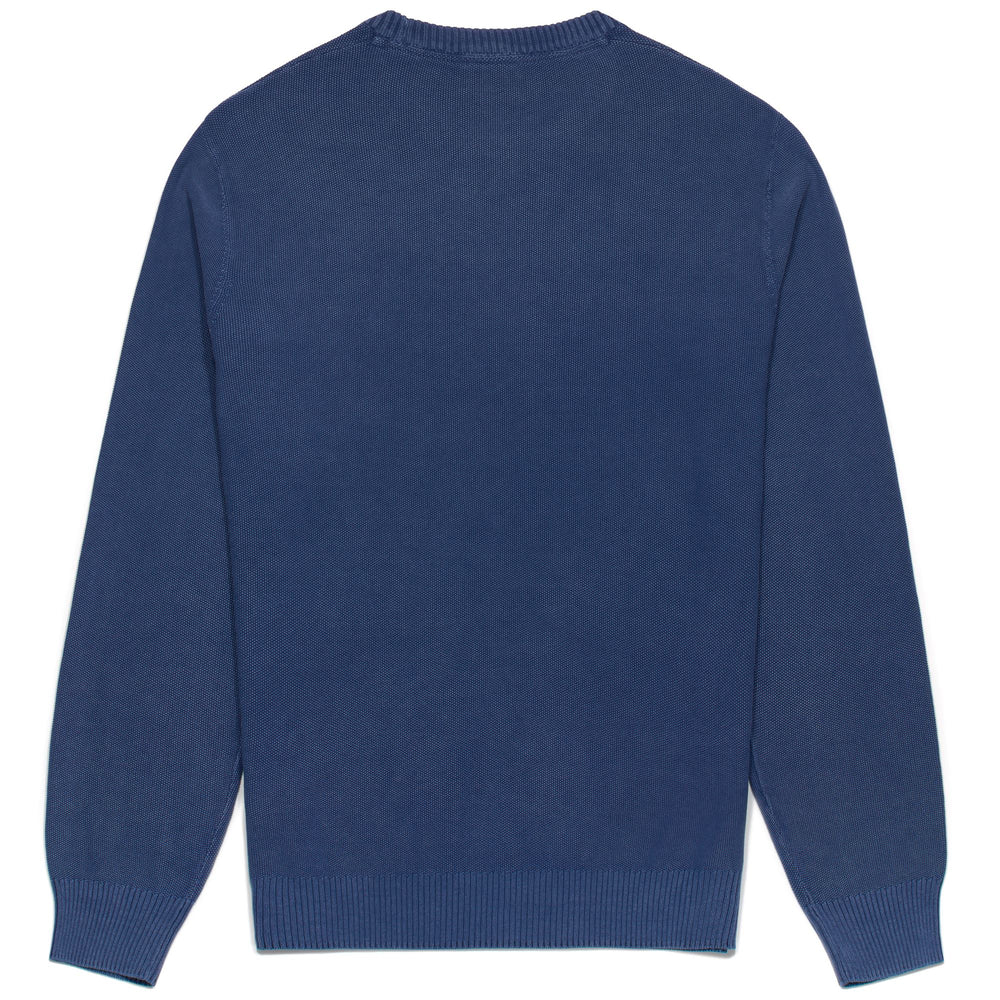 Knitwear Man ARCHIBALD Pull  Over BLUE FIORD Dressed Front (jpg Rgb)	