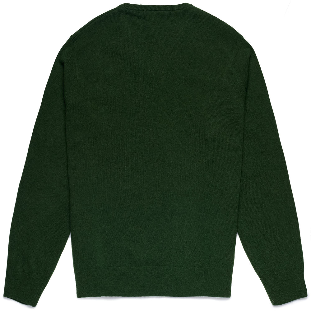Knitwear Man LAMB BLEIBURG Pull  Over GREEN PARSLEY Dressed Front (jpg Rgb)	