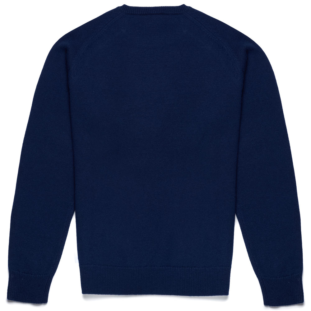 Knitwear Unisex HANS HARIBO Pull  Over BLUE MARINE Dressed Front (jpg Rgb)	