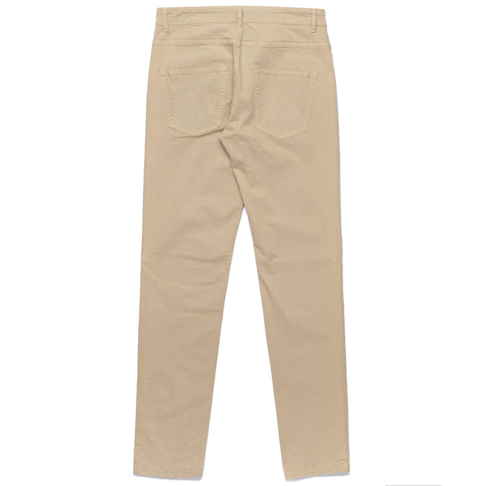 Pants Man PENTY PEACHED GABARDINE 5 Pockets BEIGE GREY Dressed Front (jpg Rgb)	