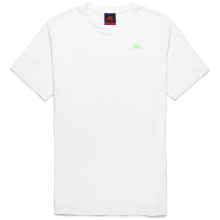 T-ShirtsTop Man LUC T-Shirt WHITE - GREEN LIME PUNCH Photo (jpg Rgb)			