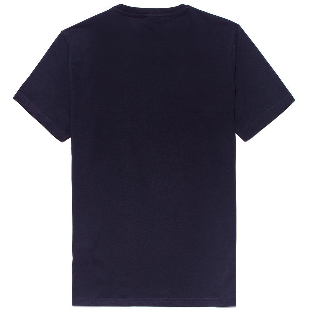 T-ShirtsTop Man LUC T-Shirt BLUE NAVY - NEON ORANGE Dressed Front (jpg Rgb)	