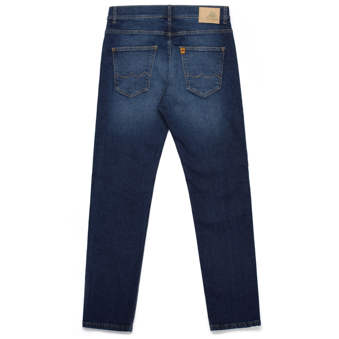 Pants Man HUGES 5 Pockets BLUE INDIGO Dressed Front (jpg Rgb)	