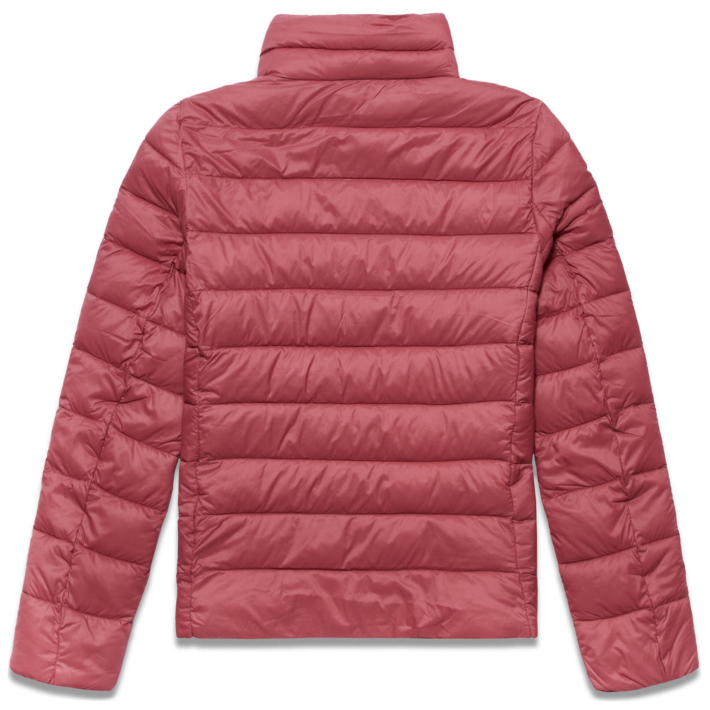 Jackets Woman SYRMA Short RED CRANBERRY Dressed Front (jpg Rgb)	