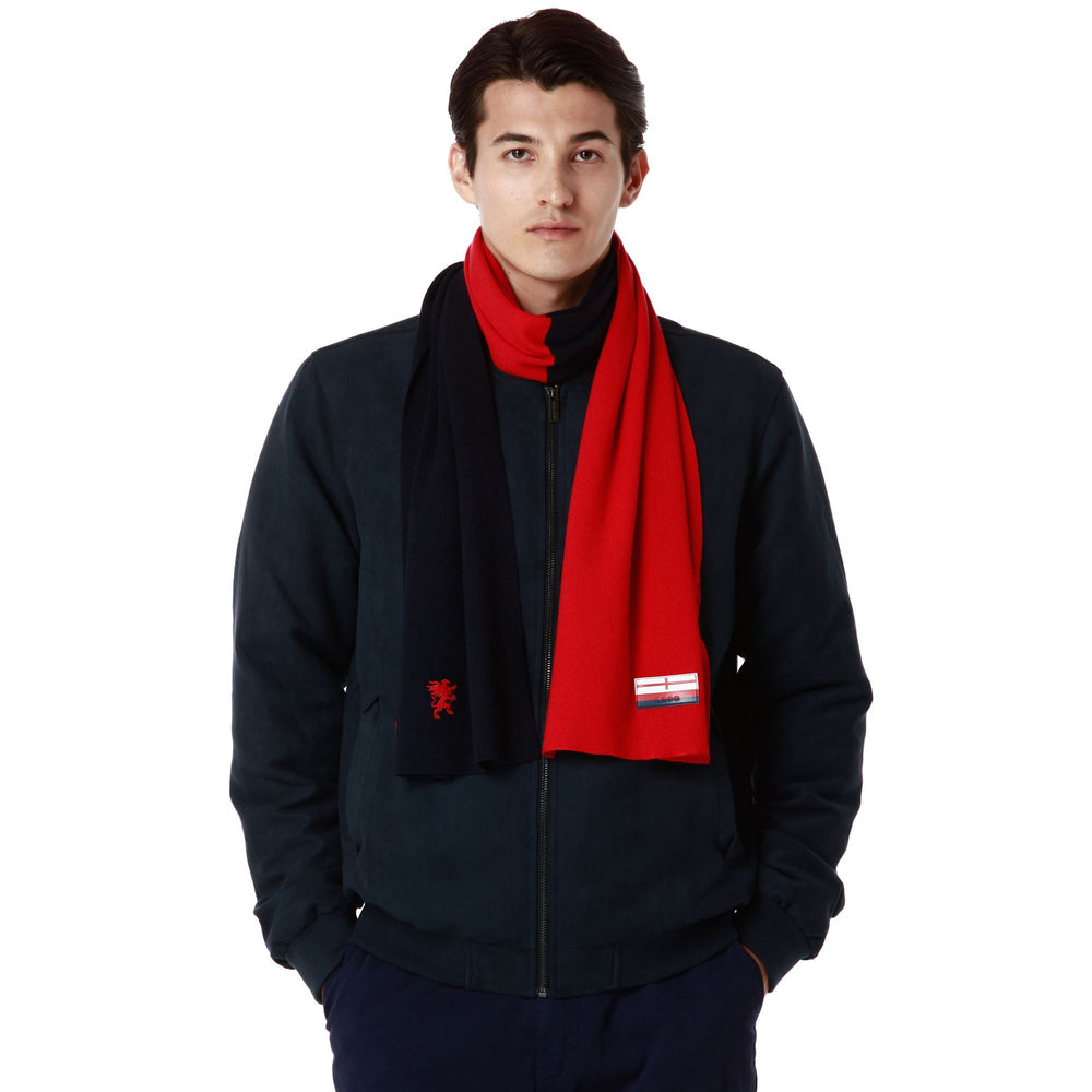 ●FLARE UP● Vanish Tie Scarf Tシャツ (2色) FL-114 Scarves Unisex JAMIL GENOA SCARF BLUE MARINE - RED BLAZE