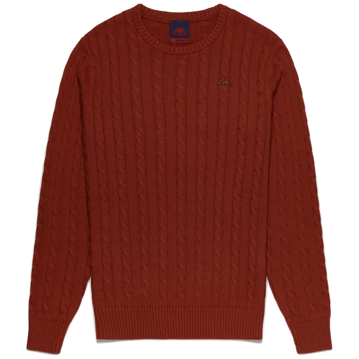 KNITWEAR Man CABLES Pull  Over RED POMPEIAN Photo (jpg Rgb)			