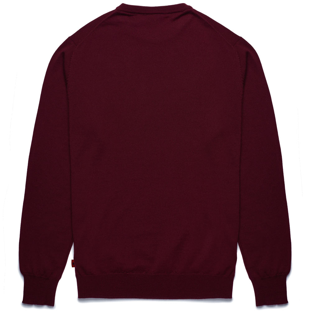 Knitwear Man RUNELLI Pull  Over RED DAHLIA Dressed Front (jpg Rgb)	