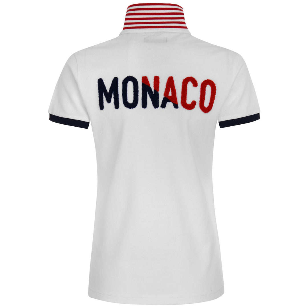 Polo Shirts Woman BLANCHE MONACO Polo White - Blue Navy - Red | robedikappa Dressed Front (jpg Rgb)	