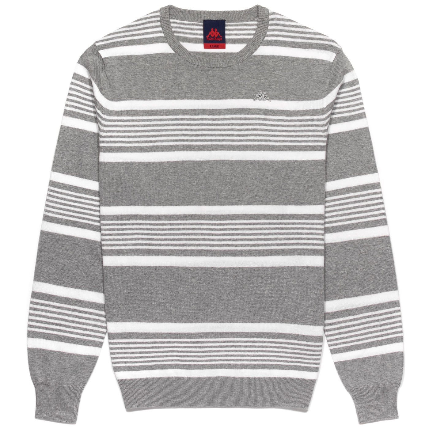 Knitwear Man ASTERIOS Pull  Over GREY MD - WHITE Photo (jpg Rgb)			