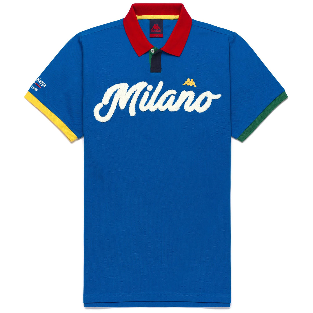 Polo Shirts Man EROI POLO MILANO Polo AZURE-YELLOW-RED Photo (jpg Rgb)			