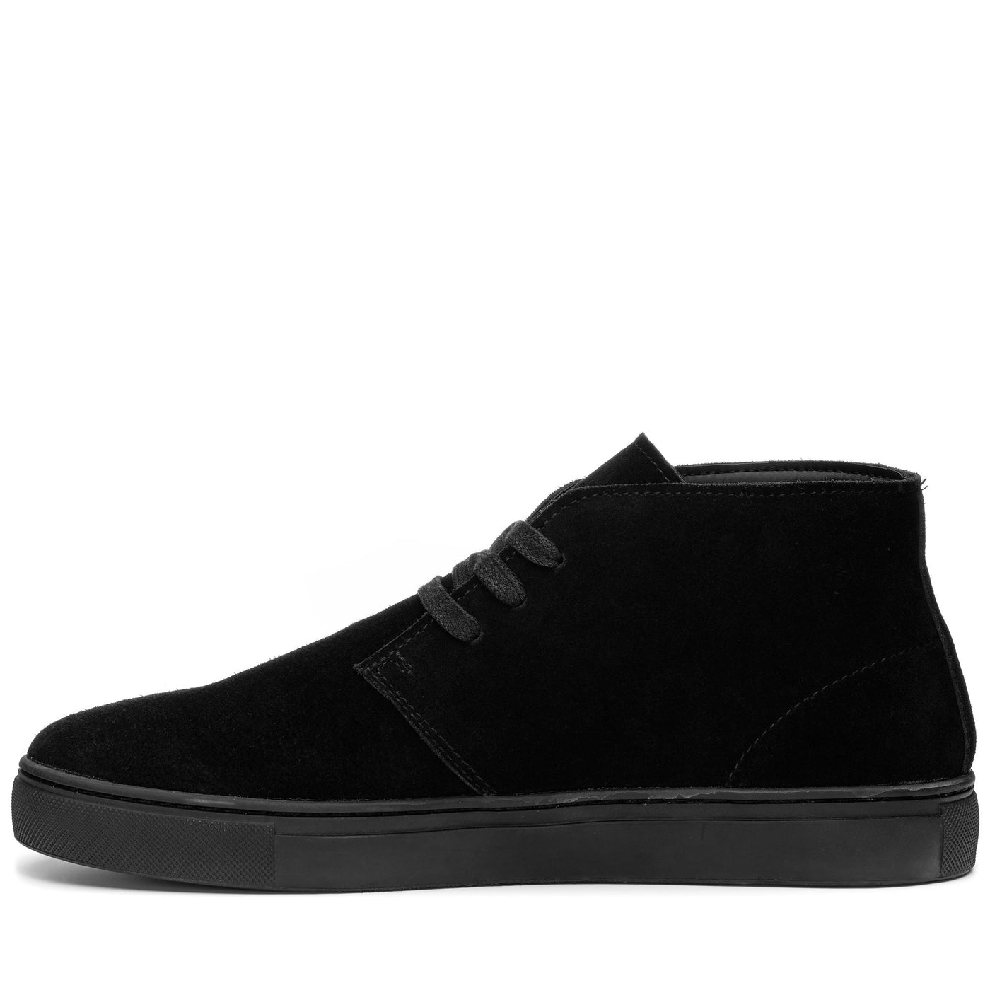 Sneakers Unisex CYRUS Mid Cut Black | robedikappa Dressed Side (jpg Rgb)		