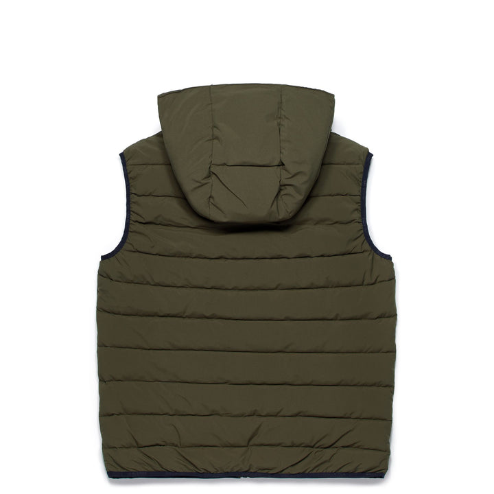 Jackets Man CHICO Vest GREEN MILITARY - BLUE NAVY Dressed Front (jpg Rgb)	