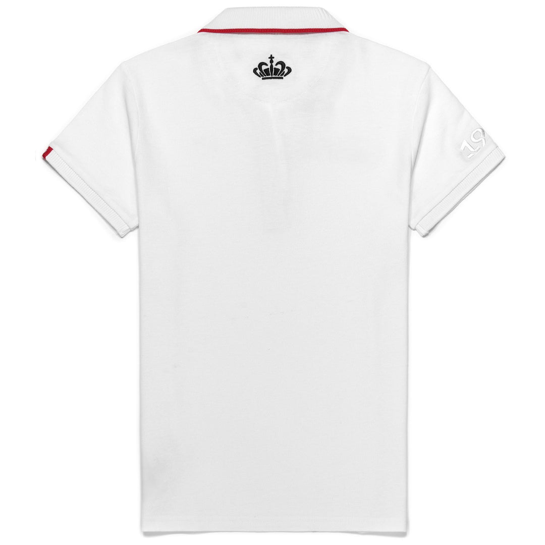 Polo Shirts Woman LOU MONACO Polo WHITE-RED Dressed Front (jpg Rgb)	