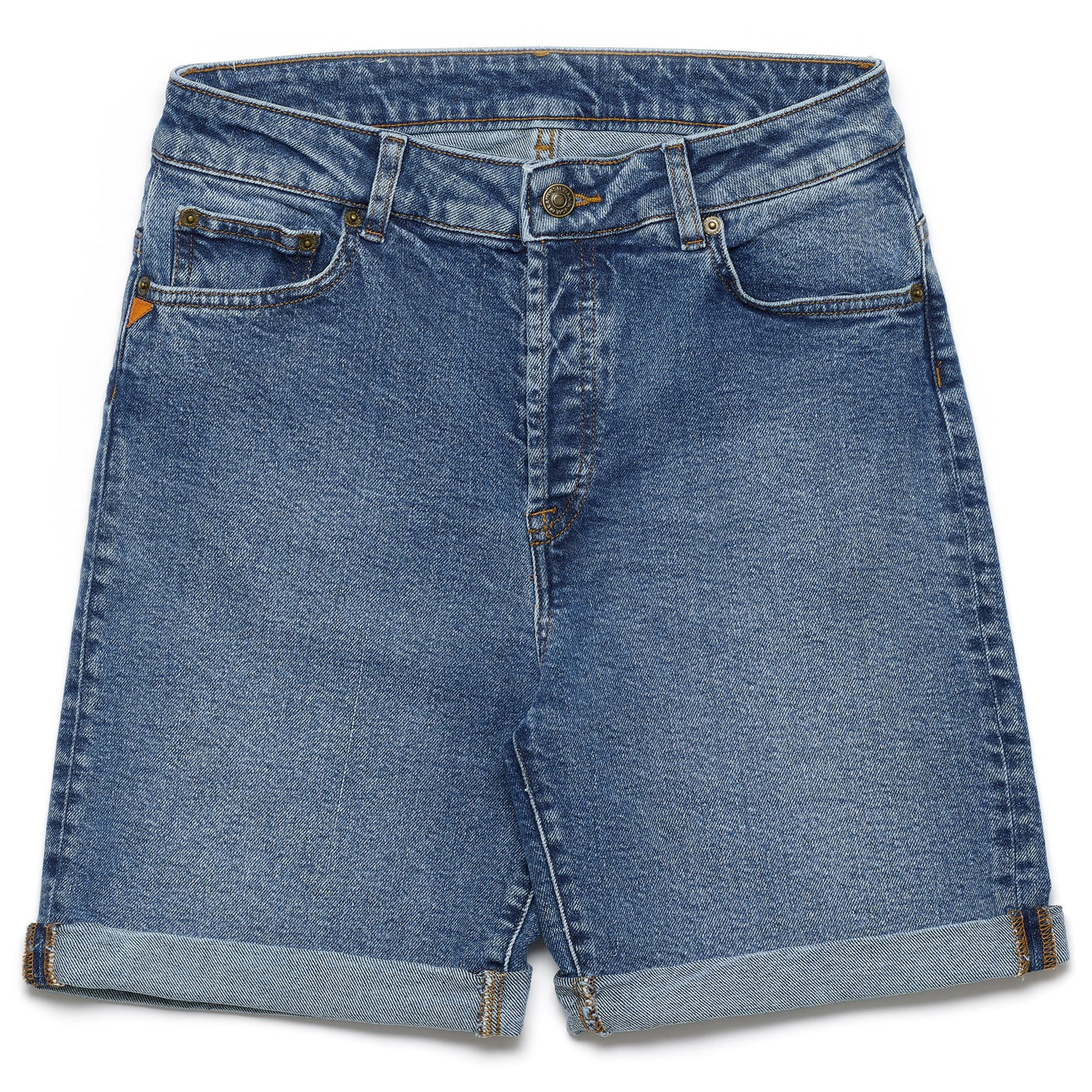 Shorts Woman SANTORINI 5 Pockets Mid Blue Indigo | robedikappa Photo (jpg Rgb)			