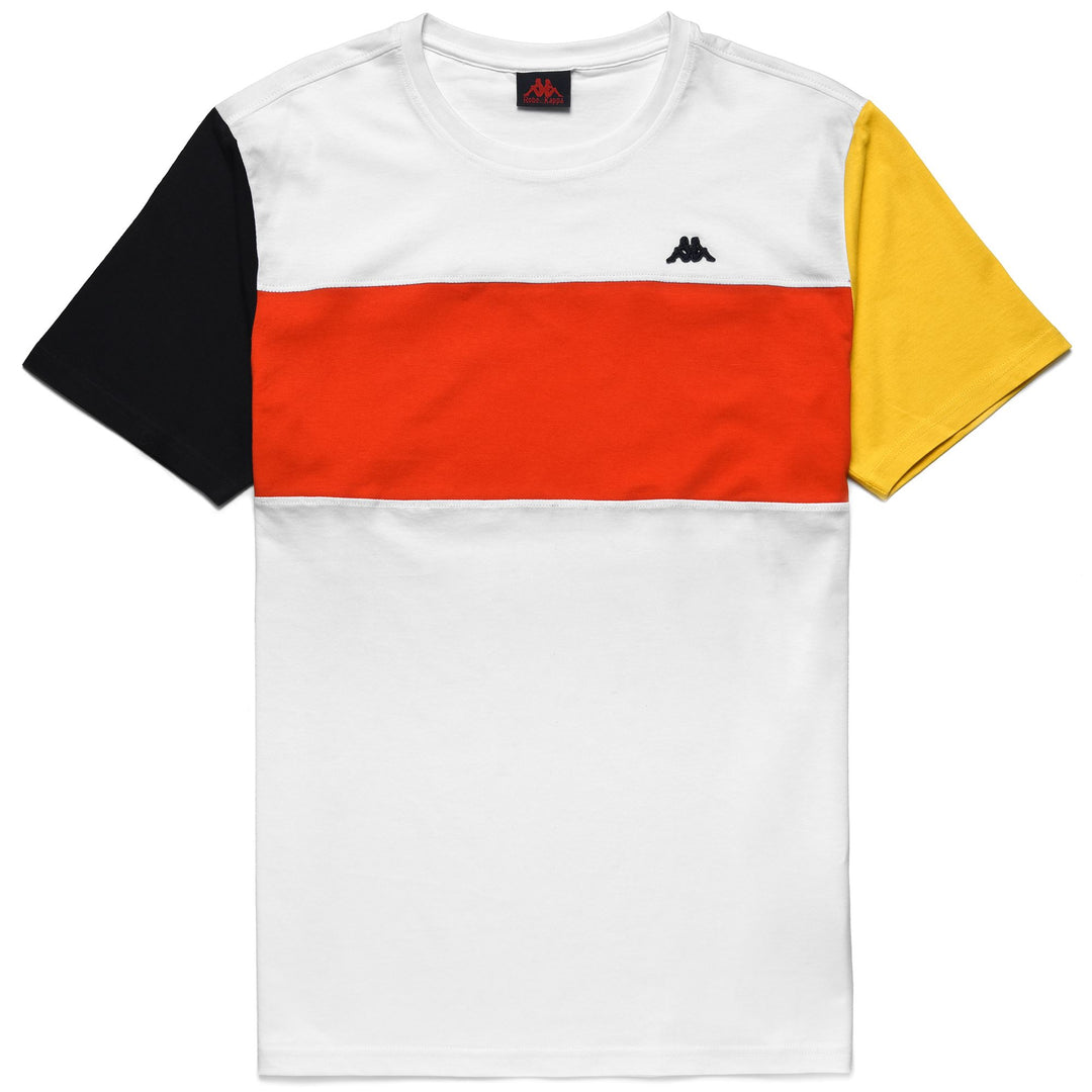 T-ShirtsTop Man ALBIN T-Shirt White - Red Papavero - Blue Navy - Yellow Ceylon | robedikappa Photo (jpg Rgb)			