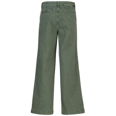 Pants Woman YOKO GABARDINE CHINO Green Military | robedikappa Dressed Back (jpg Rgb)		
