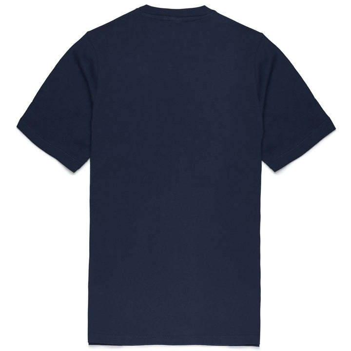 T-ShirtsTop Man JAMES T-Shirt BLUE NAVY - RED DAHLIA Dressed Front (jpg Rgb)	